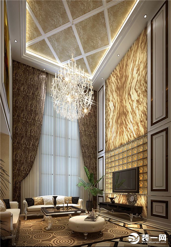 向东岛别墅项目装修欧式古典风格设计，上海腾龙别墅设计师孙明安作品，欢迎品鉴