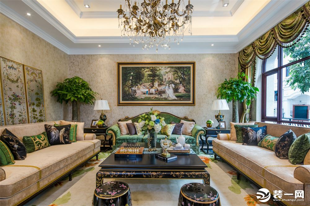 美式风格设计案例展示，上海腾龙别墅设计作品，欢迎品鉴