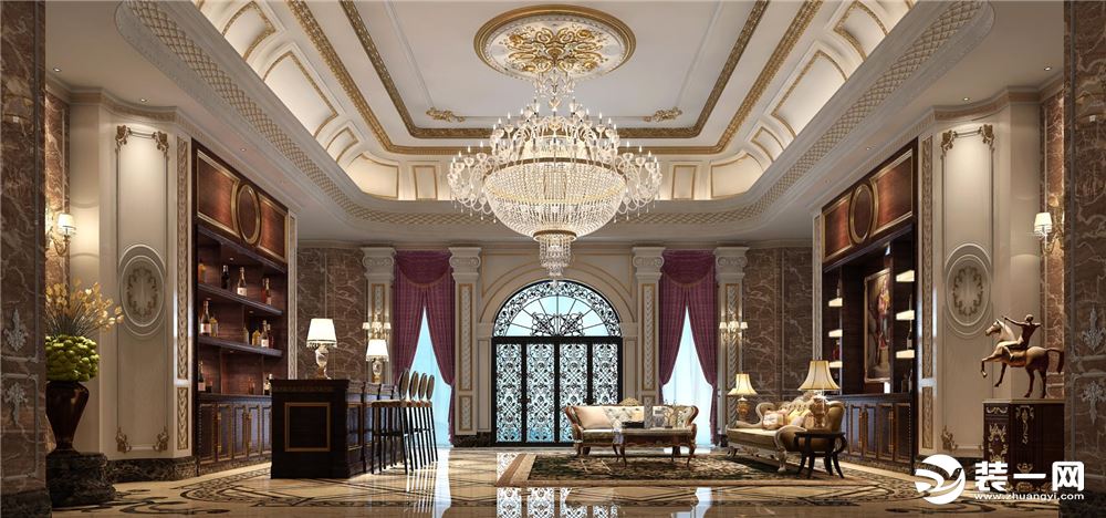 别墅装修欧式古典风格设计，上海腾龙别墅设计作品，欢迎品鉴