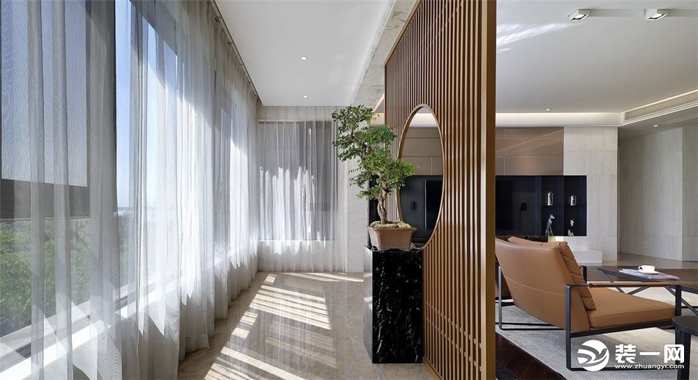 汤臣一品别墅项目装修新中式风格设计方案展示，上海腾龙别墅设计师许文斌作品，欢迎品鉴