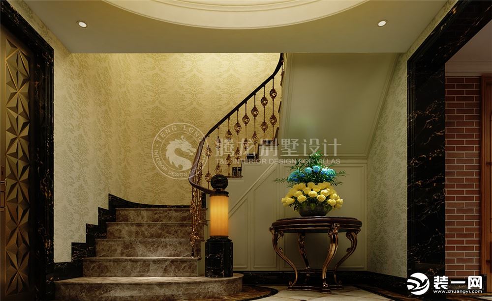 保利茉莉公馆450平独栋别墅项目装修欧式古典风格设计，上海腾龙别墅设计作品，欢迎品鉴