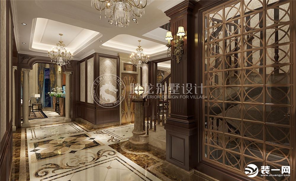 香水湾500平别墅项目装修简美风格设计，上海腾龙别墅设计师孔继民作品，欢迎品鉴