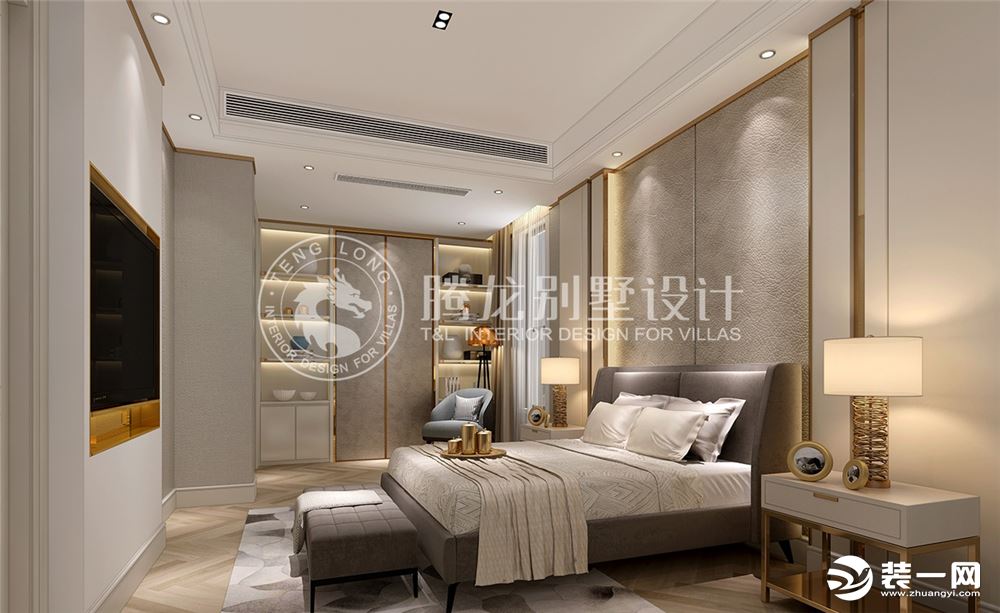 安亭高尔夫别墅项目装修现代新中式风格设计，上海腾龙别墅设计作品，欢迎品鉴