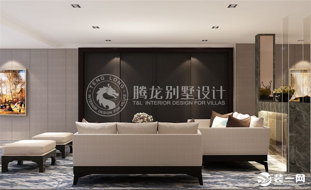 硅谷商墅别墅项目装修现代风格设计，上海腾龙别墅设计作品，欢迎品鉴