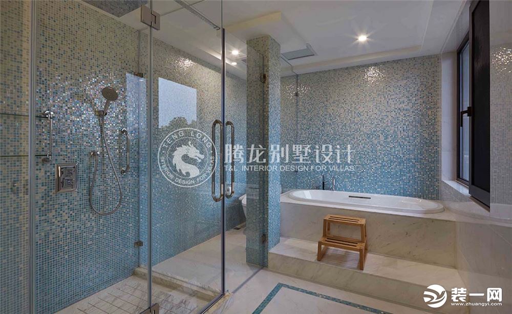 湖畔佳苑500平独栋别墅项目装修新中式风格设计，上海腾龙别墅设计作品，欢迎品鉴