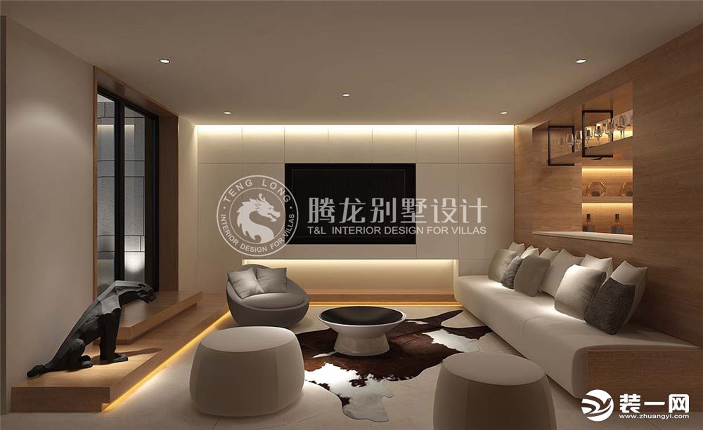 华润中央公园别墅项目装修现代风格设计，上海腾龙别墅设计作品，欢迎品鉴