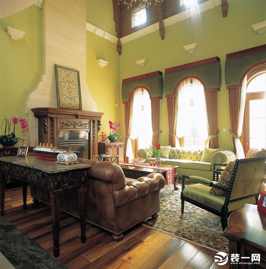 圣安德鲁斯庄园别墅项目装修美式风格设计方案展示，上海腾龙别墅设计作品，欢迎品鉴