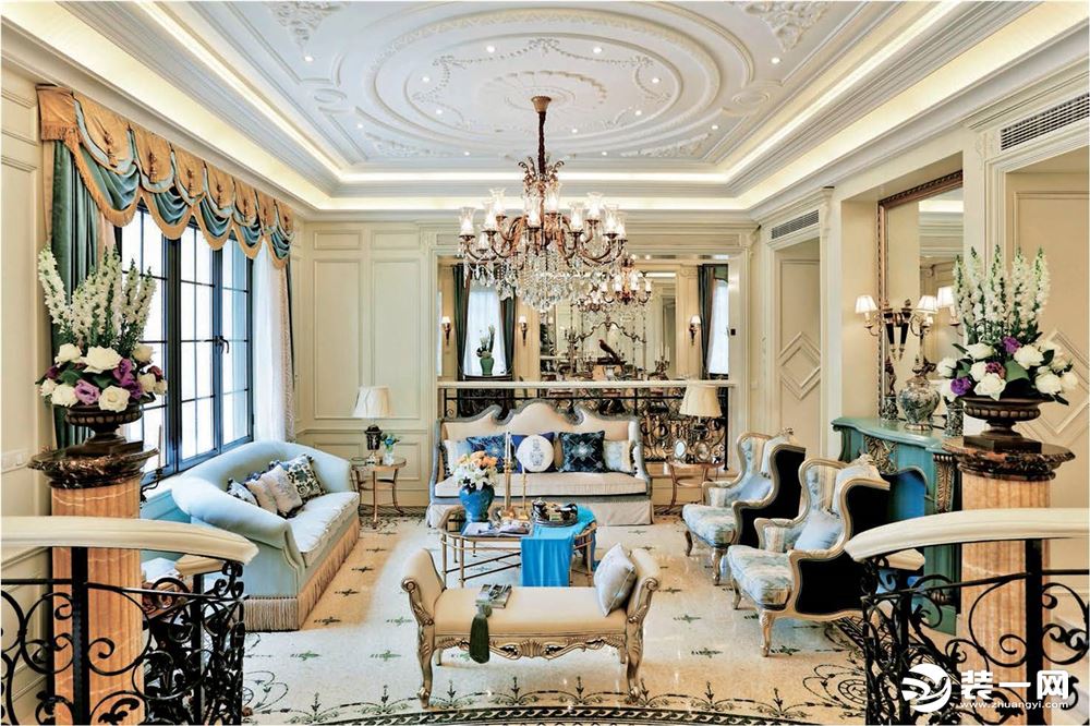 别墅装修欧美风格设计方案展示，上海腾龙别墅设计作品，装修咨询，设计师预约 15800615719