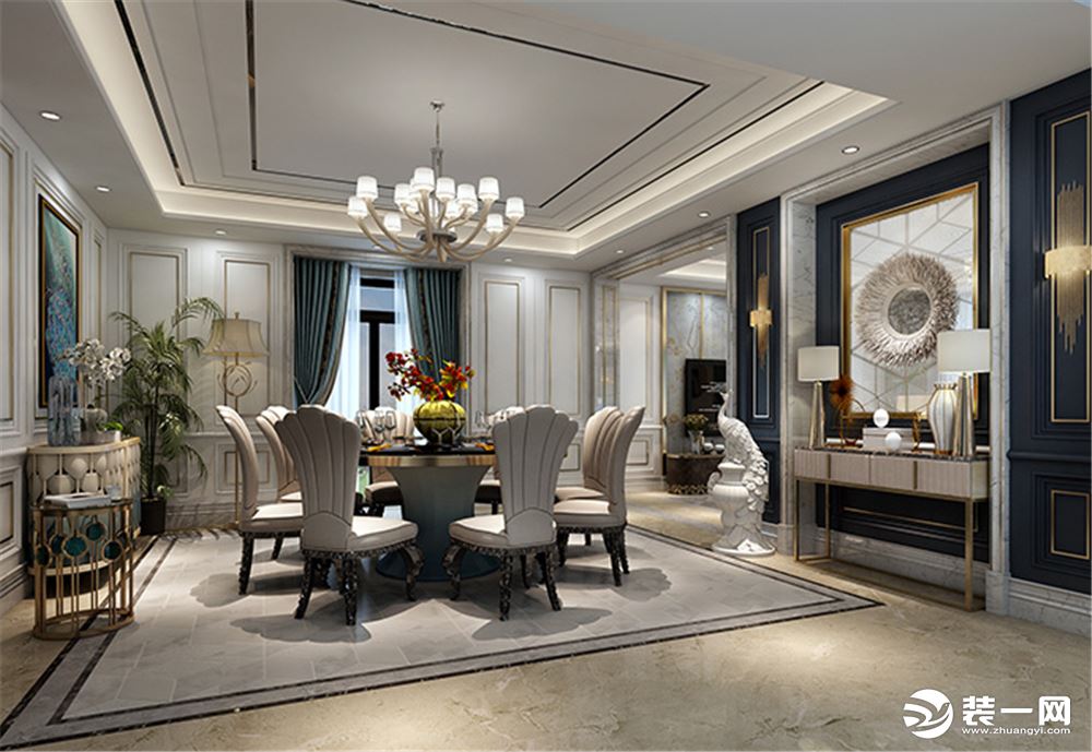 维诗凯亚别墅项目装修现代风格设计方案展示，上海腾龙别墅设计咨询预约电话：15800615719
