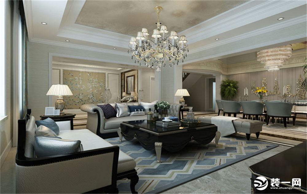 别墅装修欧美风格设计案例展示，上海腾龙别墅设计作品，欢迎品鉴