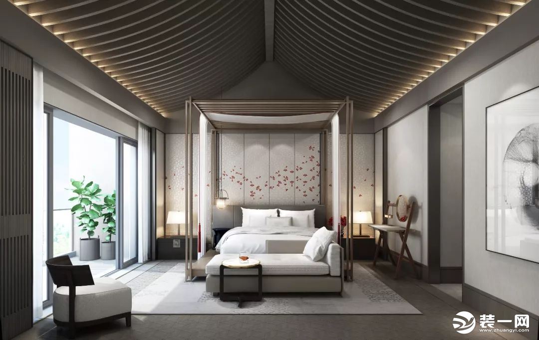 中式合院别墅项目装修新中式风格设计案例展示，上海腾龙别墅设计作品，欢迎品鉴
