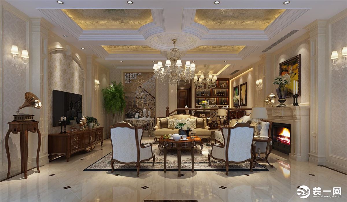 长泰东郊别墅项目装修欧式古典风格设计案例展示，上海腾龙别墅设计师杨叶作品，欢迎品鉴