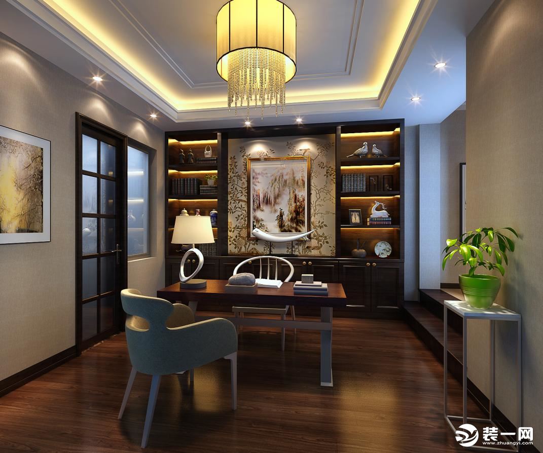 富力湾别墅项目装修新中式风格设计案例展示，上海腾龙别墅设计师杨叶作品，欢迎品鉴