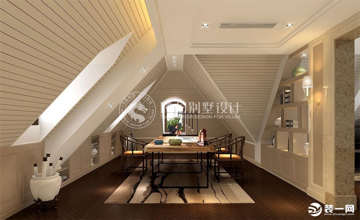 圣堡别墅项目装修新古典风格设计案例展示，上海腾龙别墅设计作品，欢迎平均