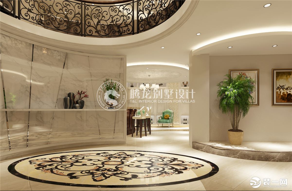 佘山3号别墅项目装修欧美风格设计，上海腾龙别墅设计师刘继业作品，设计师预约：15800615719