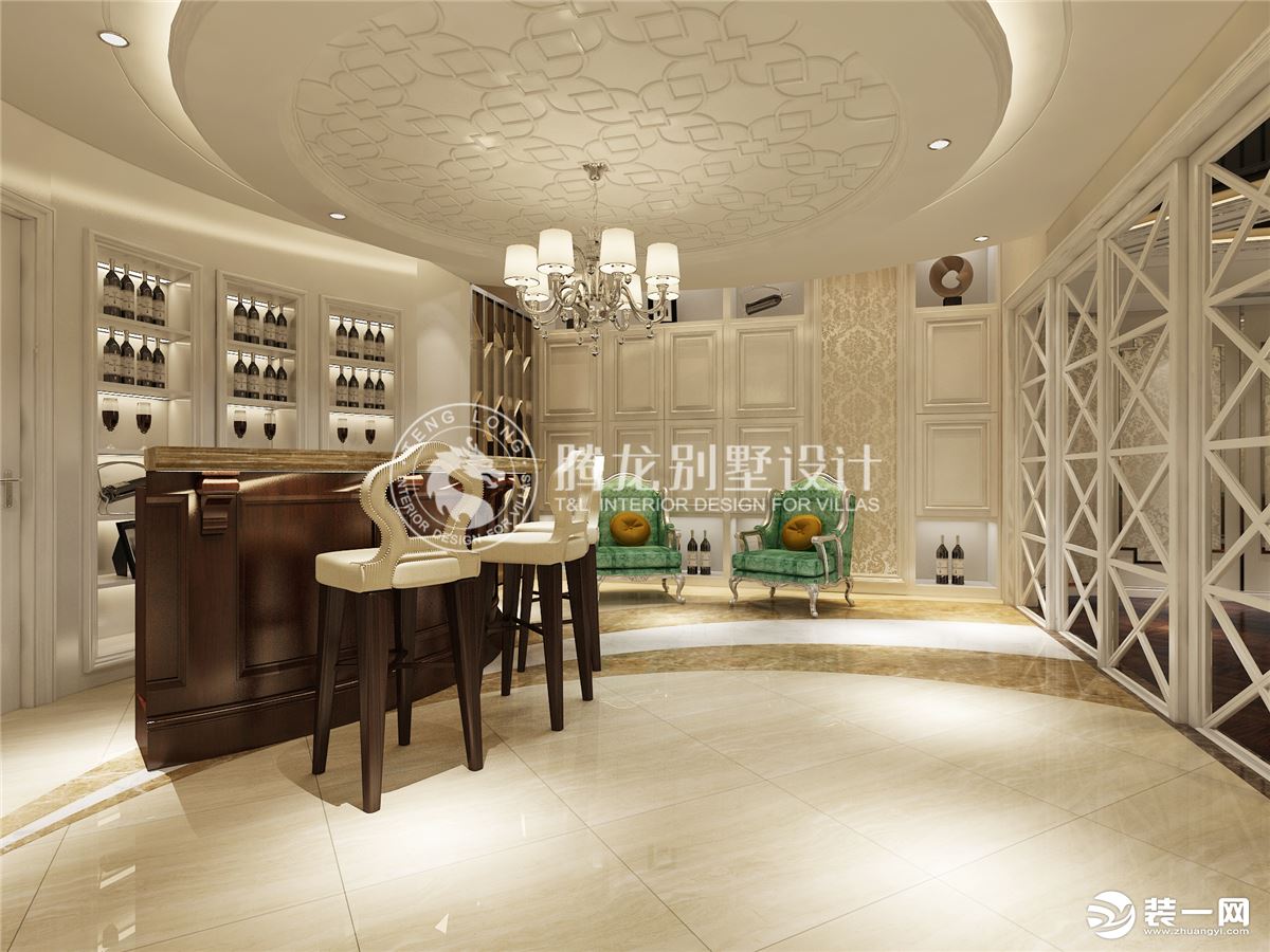 佘山3号别墅项目装修欧美风格设计，上海腾龙别墅设计师刘继业作品，设计师预约：15800615719