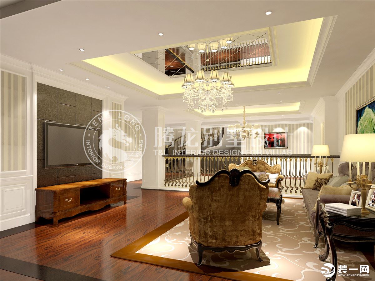 虹山半岛600平独栋别墅项目装修欧式风格设计，上海腾龙别墅设计师刘继业作品，欢迎品鉴