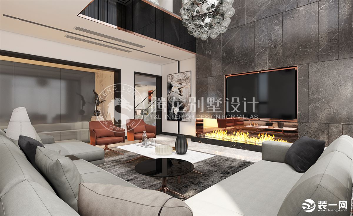 银都名墅别墅项目装修设计案例展示，上海腾龙别墅设计 15800615719