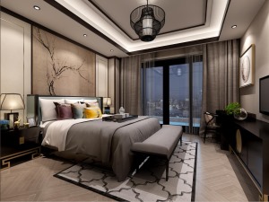 法兰西世家别墅项目装修新中式风格设计，上海腾龙别墅设计师沈韬作品，欢迎品鉴