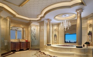 金银岛1000平独栋别墅项目装修欧式古典风格设计，上海腾龙别墅设计师郭建作品，欢迎品鉴