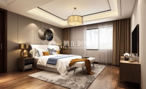 上海蓝堡别墅项目装修新中式风格设计方案展示，上海腾龙别墅设计师许文斌作品，欢迎品鉴