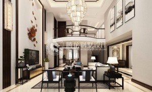 上海蓝堡别墅项目装修新中式风格设计方案展示！