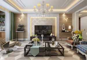 银都名墅别墅项目装修欧美风格设计案例展示，上海腾龙别墅设计咨询预约电话：15800615719