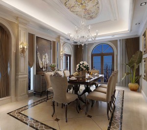 圣安德鲁斯庄园别墅项目装修法式风格设计案例展示，上海腾龙别墅设计作品，咨询预约15800615719