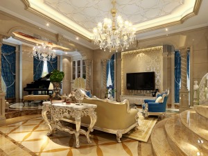 别墅装修欧式古典风格设计案例展示，上海腾龙别墅设计师郭建作品，欢迎品鉴