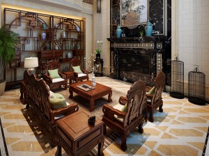 中式风格别墅设计案例展示，上海腾龙别墅设计作品，咨询预约电话：15800615719