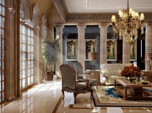 美式古典风格别墅设计案例展示，上海腾龙别墅设计作品，咨询预约电话：15800615719