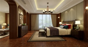 九龙仓兰宫叠加别墅中式混搭风格设计案例展示，上海腾龙别墅设计师林材表作品，欢迎品鉴