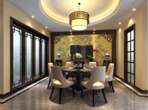 富力湾别墅项目装修新中式风格设计案例展示，上海腾龙别墅设计师杨叶作品，欢迎品鉴