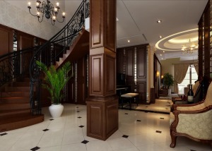 泰宝华庭220平联排别墅欧式风格设计案例展示，上海腾龙别墅设计师刘继业作品，欢迎品鉴