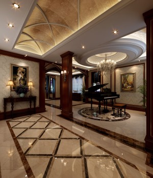 中建大公馆别墅项目装修欧式古典风格设计，徐丽达作品，