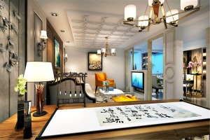 万科有山别墅项目装修现代风格设计案例，上海腾龙别墅设计咨询预约：15800615719