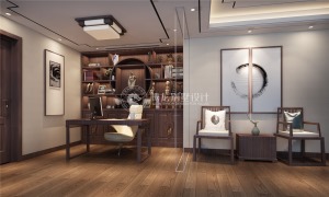 南汇皇宫半岛260平双排别墅新中式风格设计，上海腾龙别墅设计咨询预约：15800615719