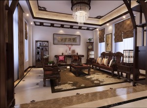 上海院子别墅项目装修新中式风格设计，上海腾龙别墅设计咨询预约电话：15800615719