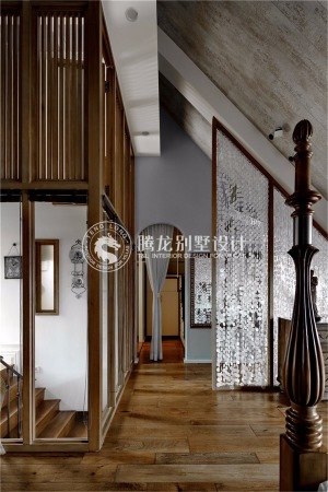 信达蓝庭170平联排别墅北欧风格完工实景展示，上海腾龙别墅设计咨询预约电话;15800615719