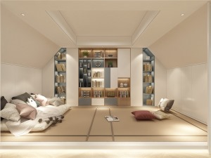 同济晶萃上叠户型北欧风格设计案例展示，上海腾龙别墅设计作品！