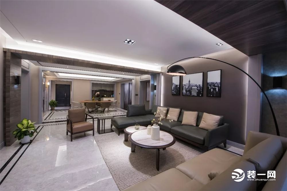 嘉善嘉业阳光小区客厅沙发背景现代风格效果图	