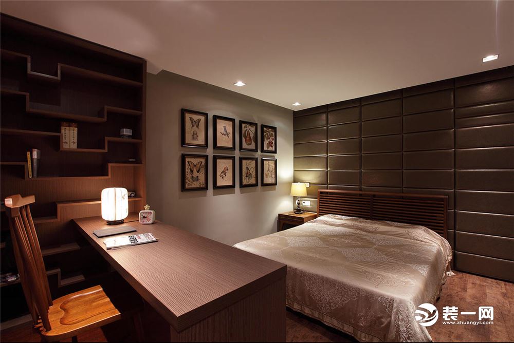 这里的卧室没有了传统的定义，不仅是休息地，更是个性的表达和休闲阅读的多功能空间。东方而且优雅。
