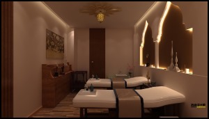 推拿室-东南亚风格大型美容院装修效果图