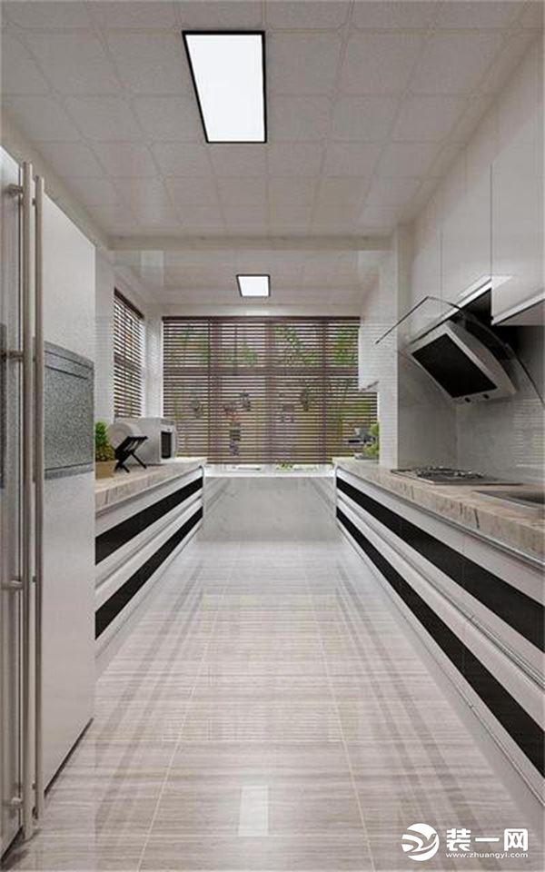 厨房——宽敞简约，明亮整洁，给主妇一个舒适的烹饪空间。