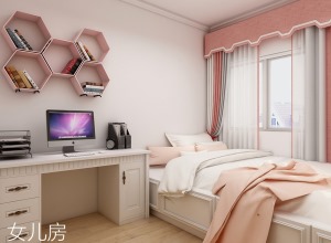 【太原一家一装饰】中正锦城117平米三居室现代轻奢风格--卧室