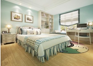 阳光汾河湾124平现代简约风格卧室布置效果图