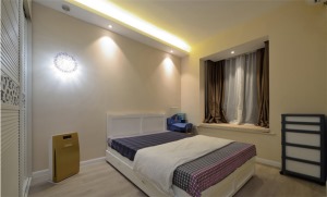 军怡苑 130平米现代简约卧室布置效果图
