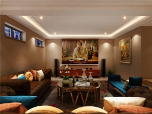徐州保利花园三居室100平中式风格沙发