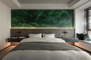 床头背景定制翡翠水纹壁画，带来清新和复苏的感觉，浮光掠影，似梦似幻，呈现的氛围悠然静美