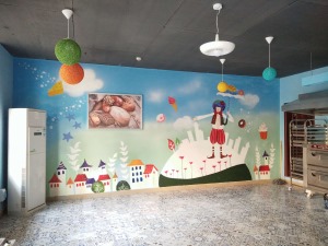工装墙体彩绘 六安希勒艺术墙体彩绘  六安金太阳儿童乐园 10000元